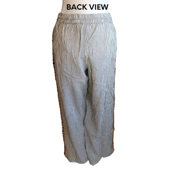 SALE!!!!!! NWT THML Striped and Embroidered Lightweight Pants - Picture 5 of 5
